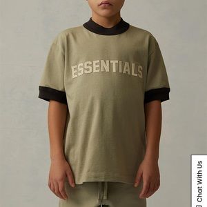 Essentials Fear Of God Kids Sea Foam Ringer T-Shirt